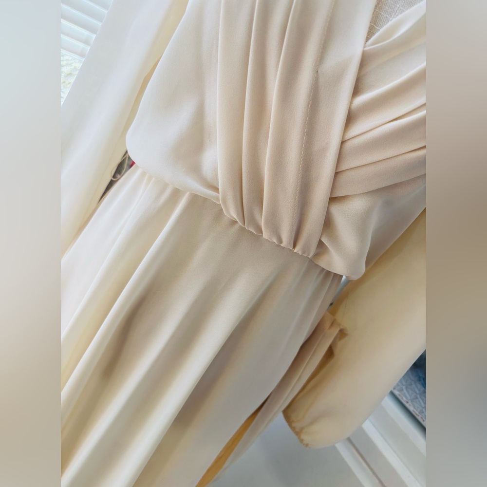 Vintage 70’s Chiffon Pleated | Belted Dress. Women’s Sz-S Mid Century Modern. - Picture 8 of 16